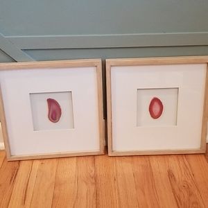 Agate shadow box wall decor